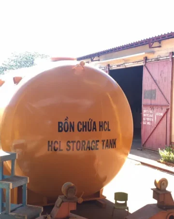 Phục Hồi Lại Bồn Hcl 32% Và Naoh Bị Ăn Mòn Và Thay Bằng Cao Su Cứng E-7 5Mm Lưu Hóa Trong Nồi Hấp